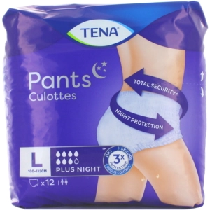 Pañales Tena Pants Culottes Plus Night L / 12 pcs