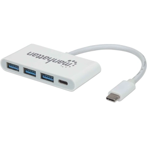 Lector de tarjetas / concentrador USB MANHATTAN SuperSpeed USB-C 3.1 Gen 1 Hub with PD