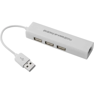 Lector de tarjetas/concentrador USB Dynamode USB 2.0-RJ45-HUB3