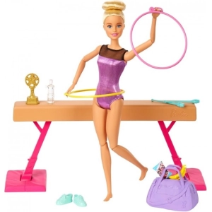 Barbie Gymnastics Playset with Doll Balance Beam GJM72