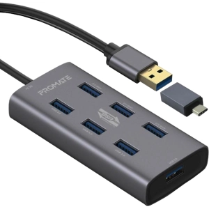 Lector de tarjetas / USB-hub Promate EzHub-7