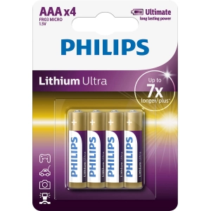 Acumulador / batería Philips Ultra Lithium 4xAAA