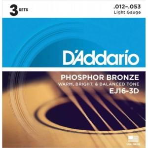 Cadenas DAddario Phosphor Bronze 3D 12-53