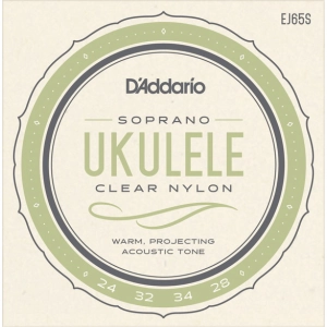 Cadenas DAddario Clear Nylon Ukulele Soprano