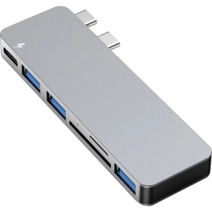 Lector de tarjetas / USB-hub Qitech QT-HUB4