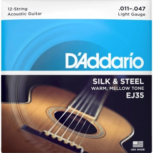 Cadenas DAddario Acoustic Silk and Steel 12-String 11-47