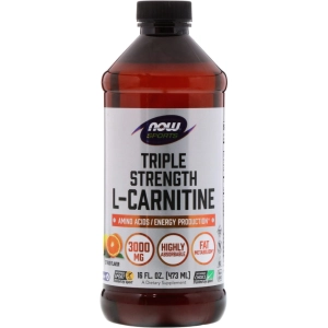 Quemador de grasa Now Triple Strength Now L-Carnitine 3000 mg 473 ml