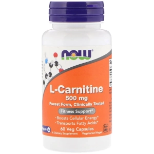 Quemador de grasa Now L-Carnitine 500 mg 60 cap