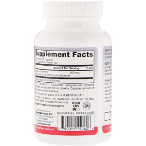 Jarrow Formulas Acetyl L-Carnitine 500 120 cap