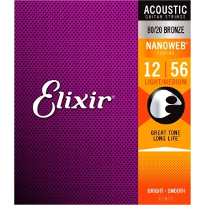 Cadenas Elixir Acoustic 80/20 Bronze NW Light-Medium 12-56