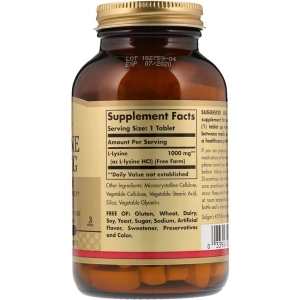 SOLGAR L-Lysine 1000 mg 250 tab