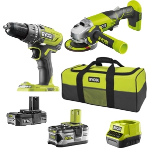 Juego de herramientas eléctricas Ryobi R18DDAG-252S