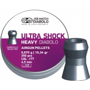 Balas y cartuchos JSB Heavy Ultra Shock 4,5 mm 0,67 g 350 pcs