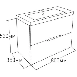 Mueble bajo lavabo Volle Aiva 80