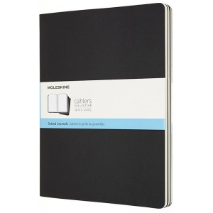 Bloc de notas Moleskine Set of 3 Dots Cahier Journals XXL Black