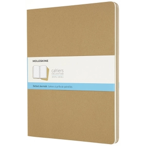 Bloc de notas Moleskine Set of 3 Dots Cahier Journals XXL Beige