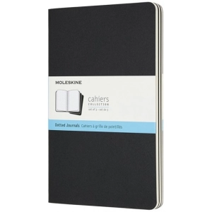 Bloc de notas Moleskine Set of 3 Dots Cahier Journals Large Black