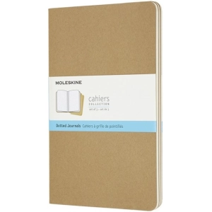 Bloc de notas Moleskine Set of 3 Dots Cahier Journals Large Beige