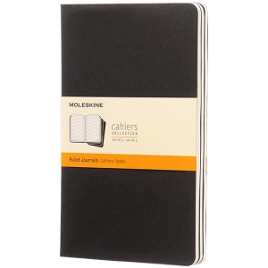 Bloc de notas Moleskine Set of 3 Ruled Cahier Journals Large Black