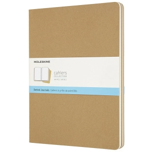 Bloc de notas Moleskine Set of 3 Dots Cahier Journals XLarge Beige