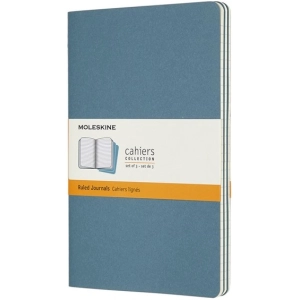 Bloc de notas Moleskine Set of 3 Ruled Cahier Journals Large Light Blue