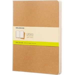 Bloc de notas Moleskine Set of 3 Plain Cahier Journals XLarge Beige