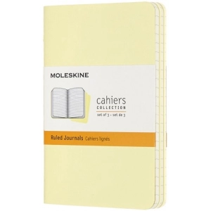 Bloc de notas Moleskine Set of 3 Ruled Cahier Journals Pocket Yellow