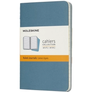 Bloc de notas Moleskine Set of 3 Ruled Cahier Journals Pocket Light Blue