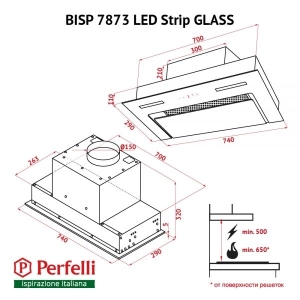 Perfelli BISP 7873 WH LED Strip GLASS