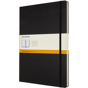 Bloc de notas Moleskine Ruled Notebook A4 Black