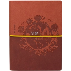 Bloc de notas Ciak Save The Planet Ruled Notebook Medium Brown