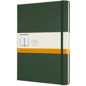 Bloc de notas Moleskine Ruled Notebook Extra Large Green