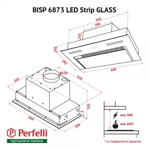 Perfelli BISP 6873 BL LED Strip GLASS