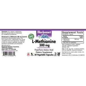 Bluebonnet Nutrition L-Methionine 500 mg 30 cap