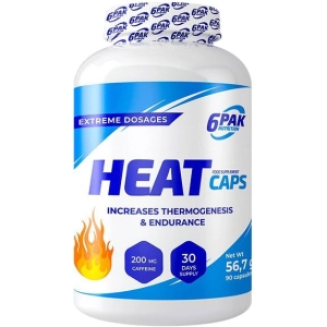 Paquete de 6 quemadores de grasa Nutrition Heat Caps 90 cap