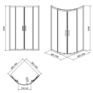 Cersanit Arteco 90x90