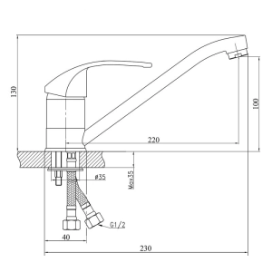 Mezclador Sanitary Wares Gromix 002