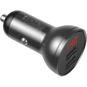 Cargador BASEUS Digital Display Dual USB 4.8A Car Charger 24W