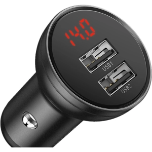 BASEUS Digital Display Dual USB 4.8A Car Charger 24W