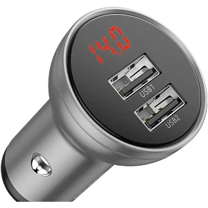 BASEUS Digital Display Dual USB 4.8A Car Charger 24W