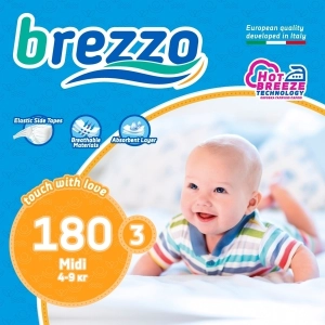 Pañales Brezzo Diapers 3 / 180 pcs