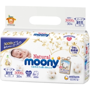 Pañales Moony Natural Diapers NB / 30 pcs