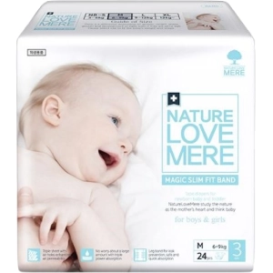 Pañales Nature Love Mere Magic Slim Fit Diapers M / 24 pcs