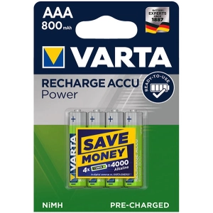 Batería recargable Varta Rechargeable Accu 4xAAA 800 mAh