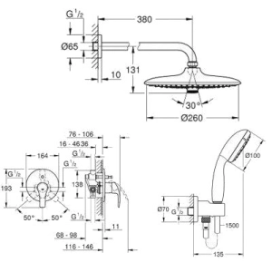 Sistema de ducha Grohe Eurosmart 25183SC1