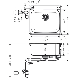 Hansgrohe S41 S412-F500 43336800