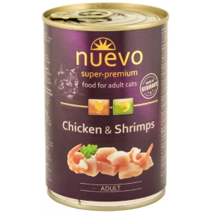 Comida para gatos Nuevo Adult Pouch with Chicken/Shrimps 0,40 kg