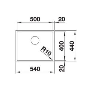 Fregadero Blanco C-style 500-U 522243