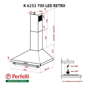 Perfelli K 6232 BL 700 LED Retro