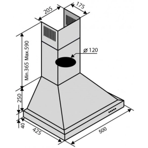 VENTOLUX Lazio 50 BK 750